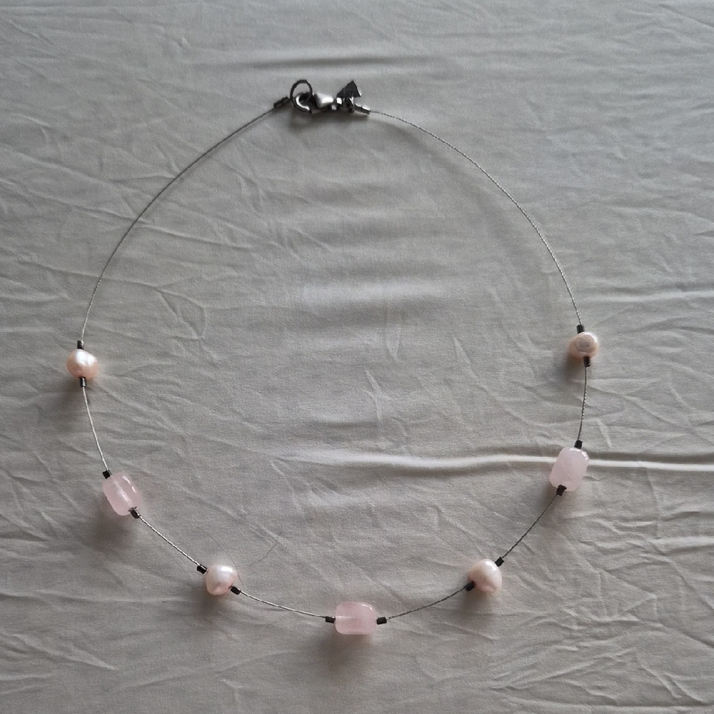 Silpada Silver Pink Beaded Necklace
